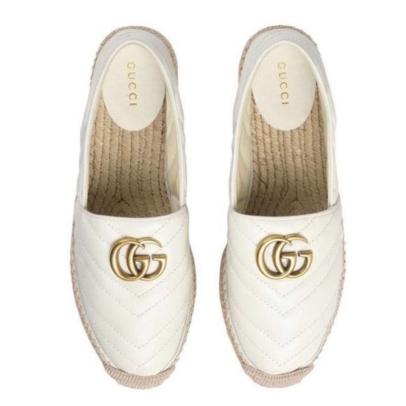 GUCCI Marmont Double G Logo Espadrilles Size 37.5 (7.5) - Picture 13 of 13
